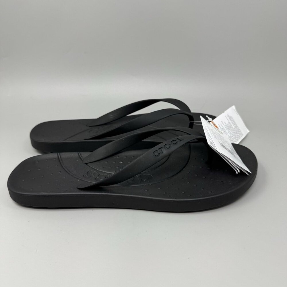 Crocs Flip Thong Sandal  Unisex Adults - Black Men’s 10 Womens 12 New